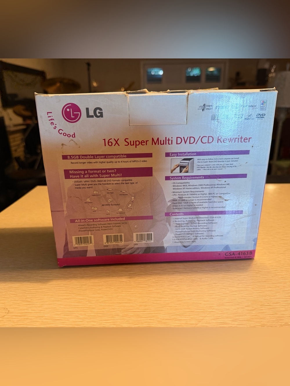 LG Super Multi DVD Drive GSA-4163B 16X CD DVD-RW Writer NEW w/software - Picture 5 of 6
